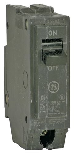 GE THQL1140 Feeder Circuit Breaker, Type THQL, 40 A, 1-Pole, 120/240 V, Non-Interchangeable Trip, Plug