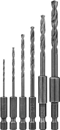 DeWALT DW2551 Drill Bit Set, 6-Piece, Black Oxide