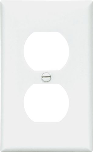 Eaton Wiring Devices 5132W Wallplate, 4-1/2 in L, 2-3/4 in W, 1 -Gang, Nylon, White, High-Gloss, Flush Mounting