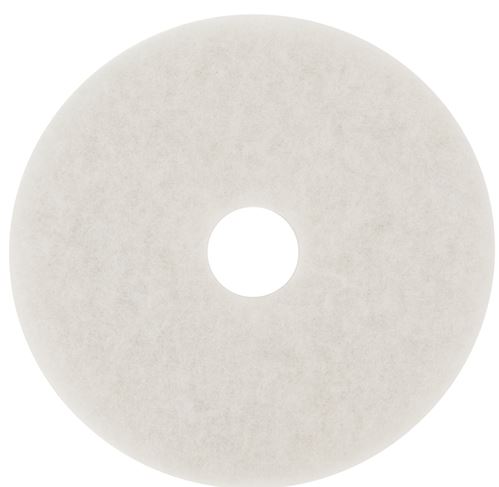 3M 08484 Polish Pad, 20 in Dia, Polyester, White, Pack of 5
