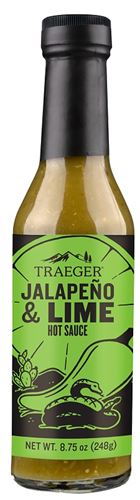 Traeger HOT005 Barbeque Sauce, Jalapeno, Lime Flavor, 8.75 oz Bottle, Pack of 12