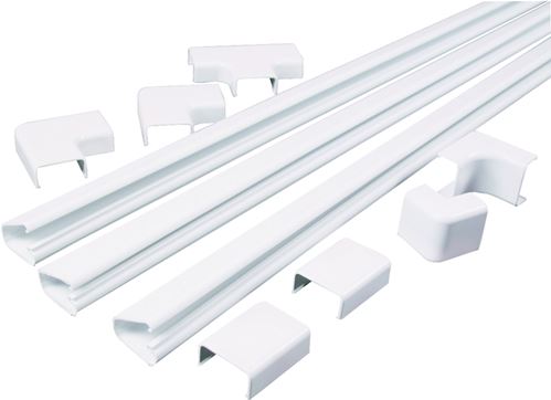 Wiremold C210 Cord Channel Kit, PVC, White