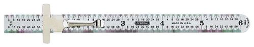 General 300/1 Precision Measuring Ruler, SAE Graduation, Stainless Steel, 3-7/8 in W