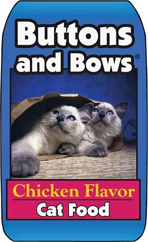 Buttons and Bows 10224 Cat Food, Chicken Flavor, 20 lb Bag