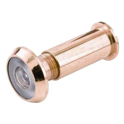 Defender Security U9893 Door Viewer, 180 deg Viewing, 1-3/8 to 2-1/8 in Thick Door, Solid Brass, Brass