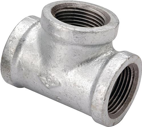 ProSource PPG130R-25X20X20 Pipe Tee, 1 x 3/4 x 3/4 in, FIPT, Malleable Steel, SCH 40 Schedule, 300 psi Pressure