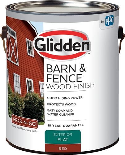 Glidden GRAB-N-GO 4099F/01 Wood Stain, Red, Liquid, 1 gal, Pack of 4