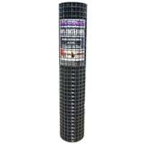 Jackson Wire 10 10 19 29 Welded Garden Fence, 25 ft L, 36 in H, 1 x 1 in Mesh, 16 Gauge, Black, Galvanized