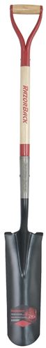 Razor-Back 2597400 Drain Spade, 5-3/4 in W Blade, Steel Blade, Wood Handle, D-Shaped Handle, 30 in L Handle