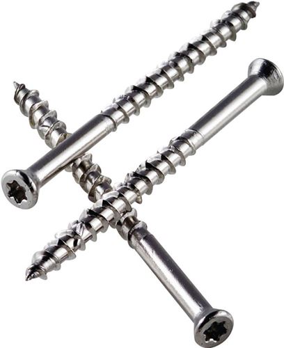 Simpson Strong-Tie T10300DWP Deck Screw, #10 Thread, 3 in L, Box Thread, Flat Head, 6-Lobe Drive, Stainless Steel