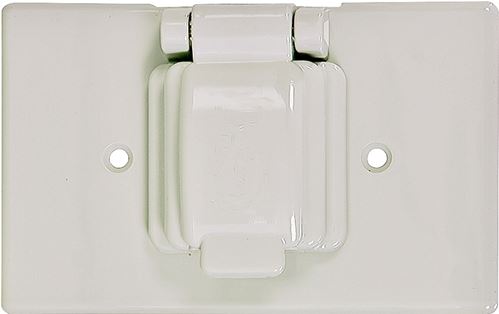 Eaton Wiring Devices S1961W-SP Cover, 4-9/16 in L, 2-7/8 in W, Thermoplastic, White