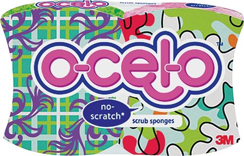 Ocelo 8164-T Scrub Sponge, 3.7 in L, 2.6 in W, 0.8 in Thick