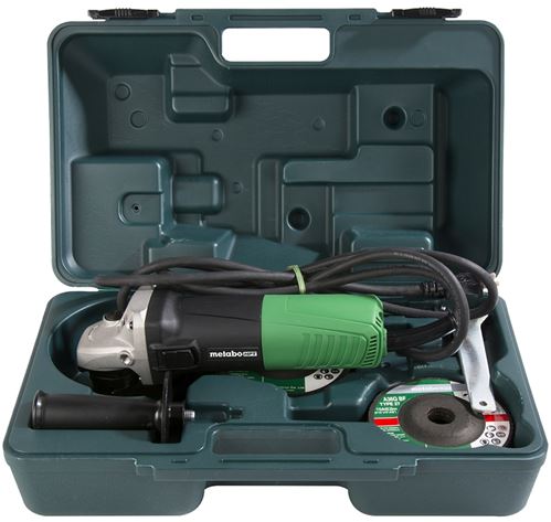 Metabo HPT G12SR4 Slide Switch Angle Grinder, 6.2 A, M14 x 2 Spindle, 4-1/2 in Dia Wheel, 10,000 rpm Speed