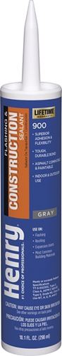 Henry 900 Series HE900104 Flashing and Construction Sealant, Gray, Liquid, 10.1 oz Cartridge