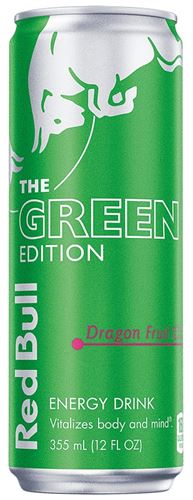 Red Bull Green Edition Series RB234937 Energy Drink, Dragon Fruit Flavor, 12 oz Can, Pack of 24