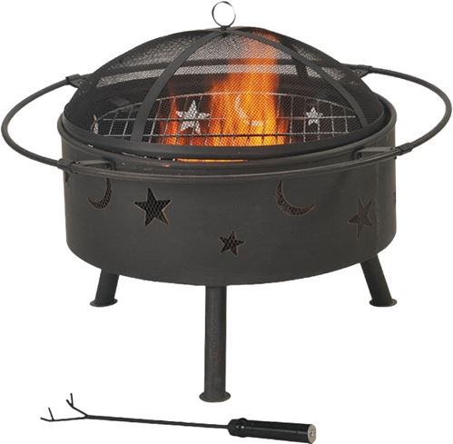 Seasonal Trends FT-112 Fire Pit, 32 in OAW, 32 in OAD, 23-1/2 in OAH, Round, Wood Ignition, 200 cu-in Heating