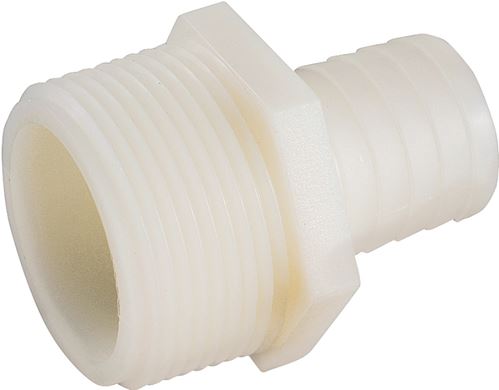 Anderson Metals 53701-0612 Adapter, 3/8 in, Barb, 3/4 in, MIP, 150 psi Pressure, Nylon, Pack of 10