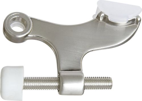 National Hardware N830-255 Hinge Pin Door Stop, Zinc, Satin Nickel