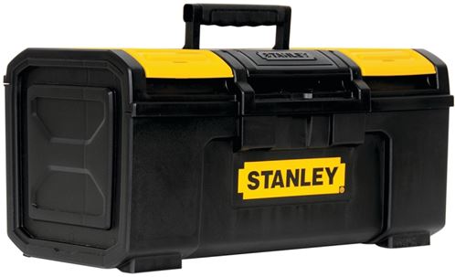 Stanley STST19410 Tool Box, 30 lb, Polypropylene, Black/Yellow, 3-Compartment