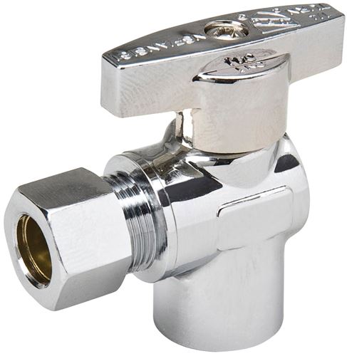 Southland 190-432HC Stop Valve, 3/8 x 1/2 in Connection, Compression x Sweat, 125 psi Pressure, Brass Body