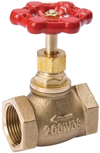 B & K ProLine Series 106-003NL Globe Valve, 1/2 in Connection, IPS, 125/200 psi Pressure, Brass Body