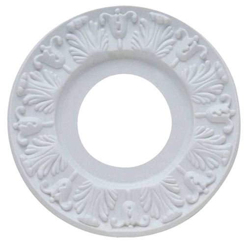 Westinghouse 7702700 Ceiling Medallion, 10 in Dia, Plastic, Traditional White, For: Ceiling Fans