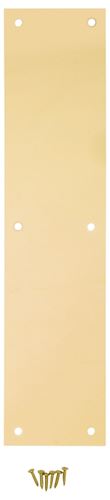 National Hardware N270-500 Push Plate, Brass, Steel, 15 in L, 3-1/2 in W, Pack of 2