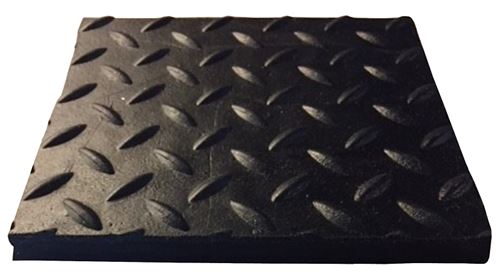 Flexgard SMA4836-DG1/2 Stall Mat, 3 ft L, 4 ft W, 1/2 in Thick, Diamond Plate Pattern, Black, Pack of 50
