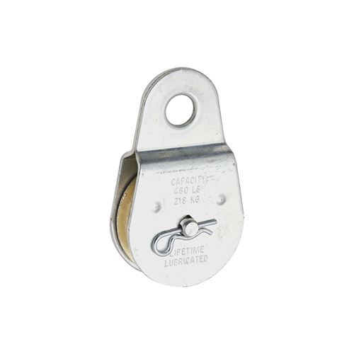 National Hardware N195-818 Pulley, 3/8 in Rope, 480 lb Working Load, 2 in Sheave, Zinc