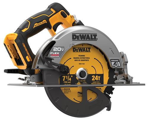 DeWALT DCS573B Brushless Circular Saw with Flexvolt Advantage, Tool Only, 20 V, 7-1/4 in Dia Blade