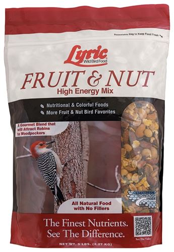 Lyric 2647343 Wild Bird Mix, Fruit, Nut Flavor, 5 lb Bag