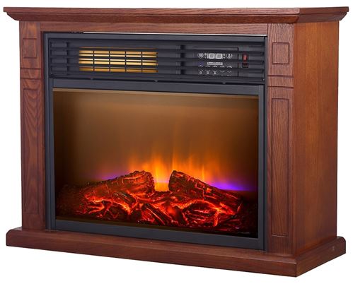 Comfort Glow Real Flame QF4570R Electric Fireplace, 29 in OAW, 11 in OAD, 22.7 in OAH, 4600 Btu Heating