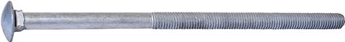 Midwest Fastener 05532 Carriage Bolt, 1/2-13 in Thread, NC Thread, 10 in OAL, 2 Grade