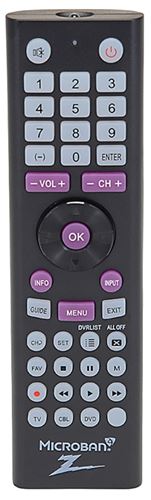 Zenith ZR300MB Universal Remote with Microban Technology, Alkaline Battery