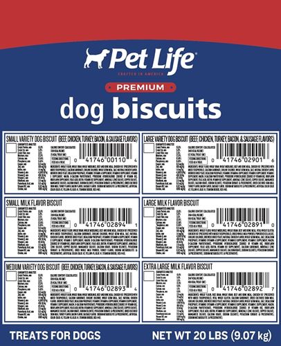 Pet Life 2896 Dog Biscuit, Peanut Butter Flavor, 20 lb