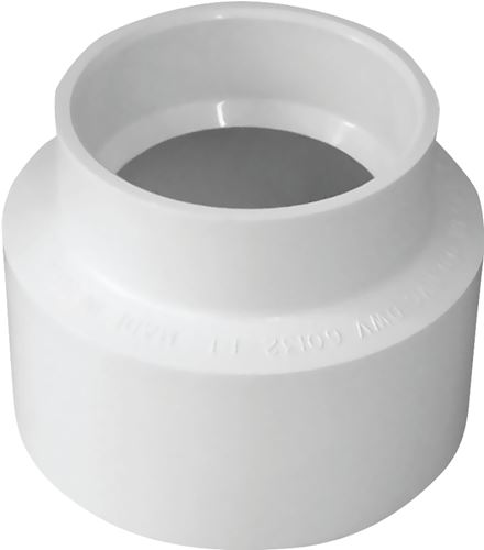 Canplas 414210BC Adapter Coupling, 4 in, Hub, PVC, White