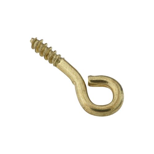 National Hardware N118-737 Screw Eye, #214, 0.079 in Dia Wire, 0.31 in L Thread, 13/16 in OAL, Brass