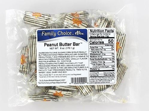 Family Choice 1099 Peanut Butter Bar, 6 oz, Pack of 12