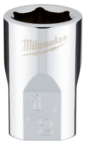 Milwaukee 45-34-9064 Socket, 1/2 in Socket, 3/8 in Drive, 6-Point, Chrome Vanadium Steel, Chrome