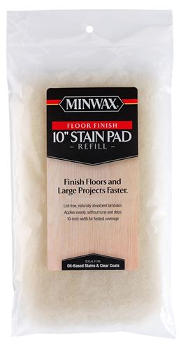 Minwax 427130100 Floor Stain Pad, 10 in L Pad, 6-1/2 in W Pad, Lambskin Pad