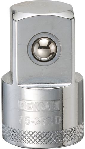 DeWALT DWMT75272OSP Increasing Socket Adapter, 1/2 in Drive, Female Drive, 3/4 in Output Drive, Male Output Drive