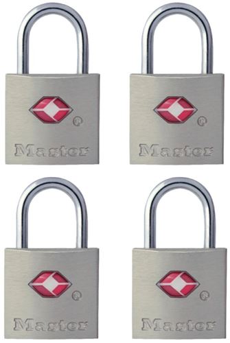 Master Lock 4683Q Padlock, Keyed Alike Key, 3/32 in Dia Shackle, Steel Shackle, Metal Body, 7/8 in W Body