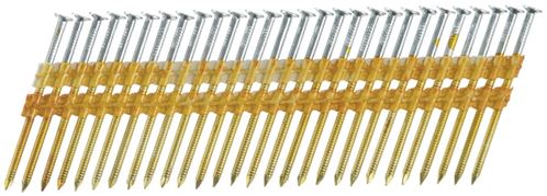 Senco GL24AABSN Collated Nail, 2-3/8 in L, Galvanized Steel, Full Round Head, Ring Shank