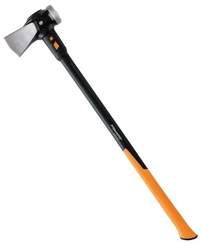 Fiskars 751110-1001 Wood Splitting Maul, Premium Head, 128 oz Head, Steel Head, Wood Handle, 36 in OAL