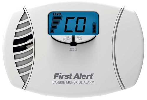 First Alert 1039746 Carbon Monoxide Alarm with Backlit Digital Display and Battery Backup, Digital Display, 85 dB, White