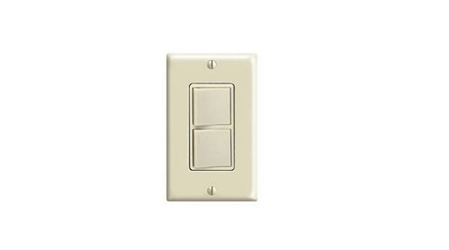 Leviton C21-05679-00I Rocker Switch, 15 A, 120/277 V, SPST, Lead Wire Terminal, Polyester/Thermoplastic Housing Material
