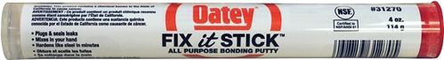 Oatey Fix-It Stick Series 31270 Epoxy Putty, Solid, Beige/White, 4 oz