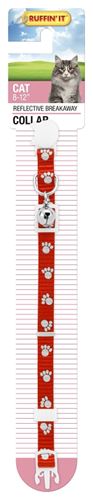 Ruffin'It 39249 Adjustable Breakaway Cat Collar, 3/8 in W Collar, 8 to 12 in L Collar, Fastening Method: Buckle, Nylon