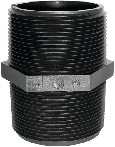 Green Leaf M 1120 P Pipe Nipple, 1-1/2 in, MNPT, Black