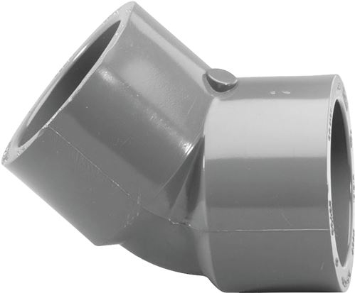 Lasco 817015BC Pipe Elbow, 1-1/2 in, Slip, 45 deg Angle, PVC, SCH 80 Schedule